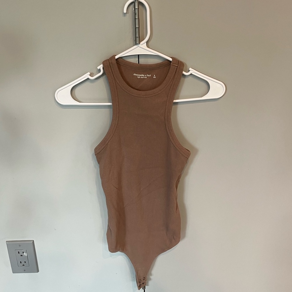 Abercrombie Cotton Fabric Crew Tank Bodysuit
